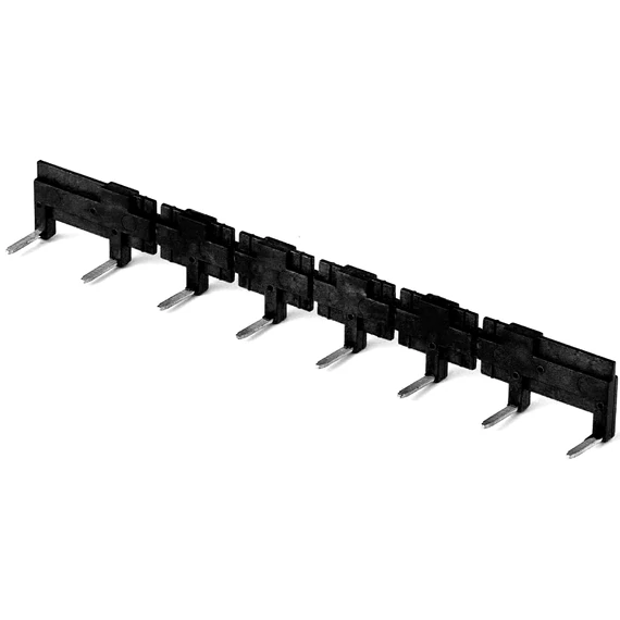 FINDER Átkötőhíd, fekete, 8-foglalat széles, terhelhetőség: 10A - 250V, A2-es, a 95.75, 95.75.0, 95.95.10 95.85.3/30, 95.95.3/30-as foglalatokhoz (095080) (095.08.0)