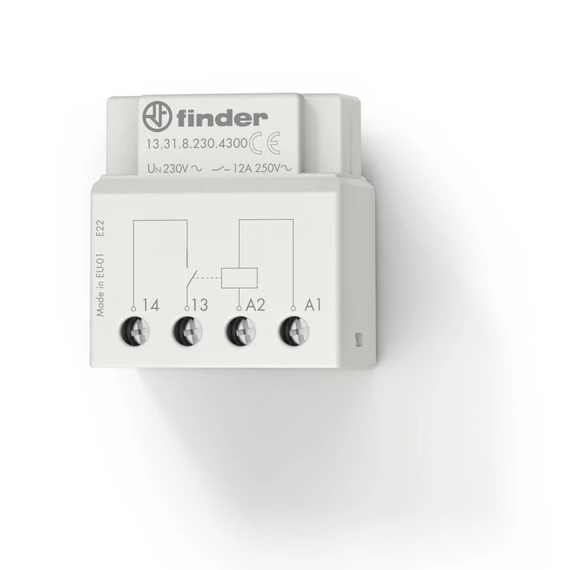 FINDER Monostabil relé, 1 záró, 230 V/AC, 12 A (elektronikus léptető relé) (133182304300) (13.31.8.230.4300)