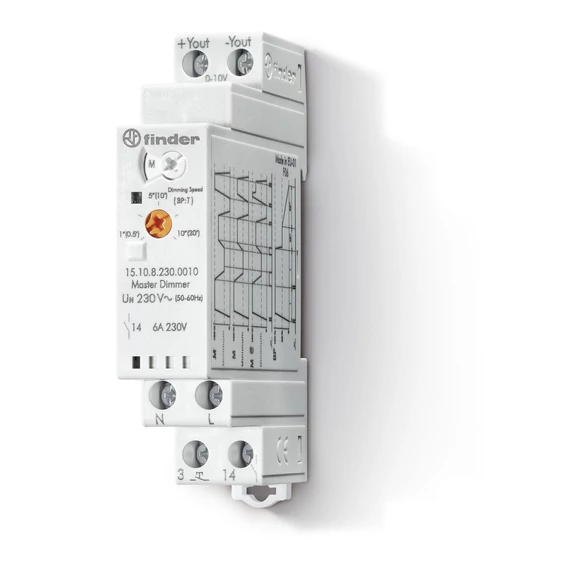 FINDER Dimmelhető elektronikus relé "M", 0-10V input 230V 1modul Master (151082300010) (15.10.8.230.0010)