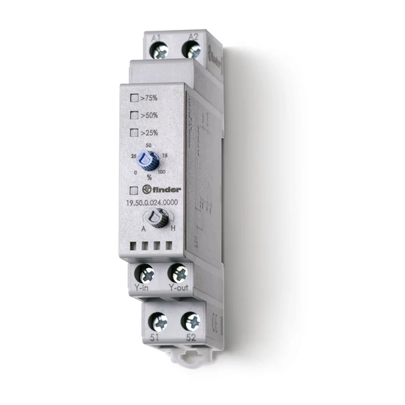 FINDER Analóg kimeneti modul jeladó, 0 - 10 V, LED-es állapotjelzés a százalékos értékekhez, 24 V AC/DC (195000240000) (19.50.0.024.0000)