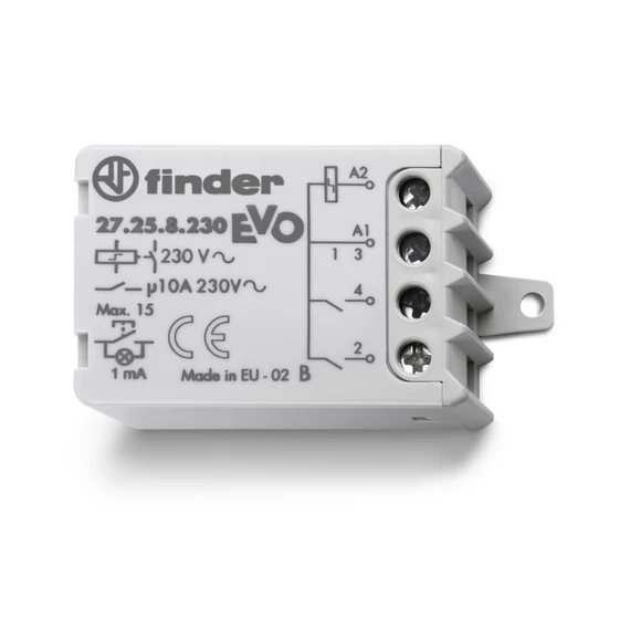 FINDER Léptető (impulzus) relé, csavarozható, 2 záró, 10 A 230 V/AC 2300 VA (272582300000) (27.25.8.230.0000)