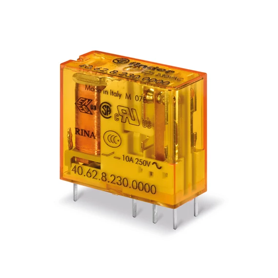 FINDER Miniatűr printrelé, 2 váltóérintkező, 10A (406282300000) (40.62.8.230.0000)