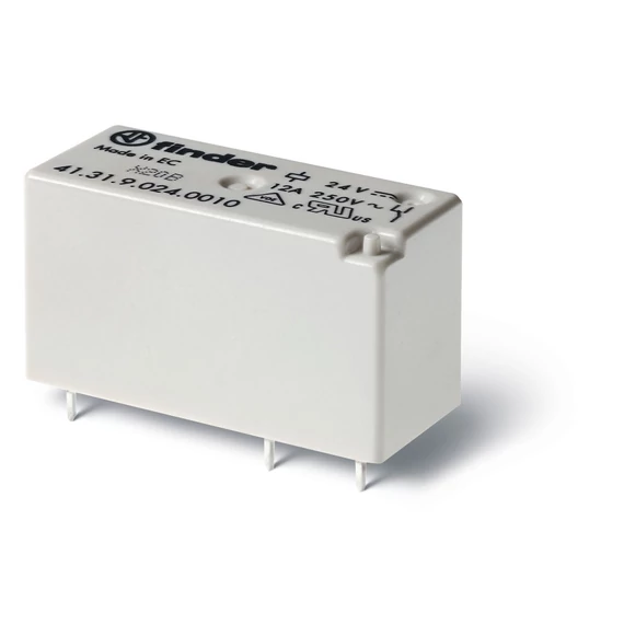 FINDER Miniatűr printrelé, 1 váltóérintkező, 12A (413190240010) (41.31.9.024.0010)