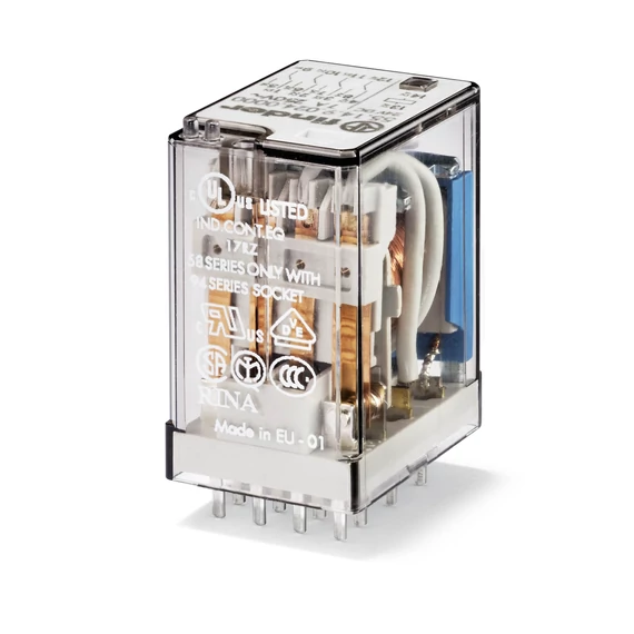 FINDER Miniatűr ipari relé, 4 váltóé., 7A (551490240000) (55.14.9.024.0000)