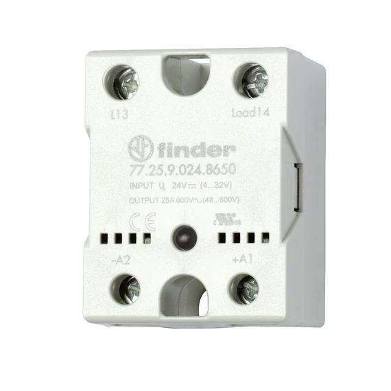 FINDER SSR relé, 24VDC, 25A, 400VAC, 1fázisú (772590248650) (77.25.9.024.8650)