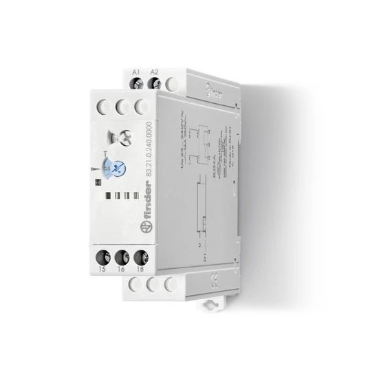 FINDER Időrelé, bekapcsolást törlő, 24-240V/AC/DC, 01-20h, moduláris (832102400000) (83.21.0.240.0000)