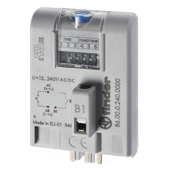 FINDER Univerzális időzítő modul, 240VAC/DC, 50ms-100h, 60-ashoz (860002400000) (86.00.0.240.0000)
