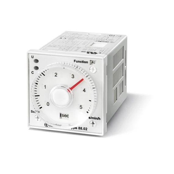 FINDER Homloklapra szerelhető időrelé, multifunkc., 24-240V/AC/DC, 0-100h, 7 funkc. (880202300002) (88.02.0.230.0002)