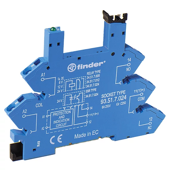 FINDER Relé foglalat, 34.xx reléhez 24V/DC (93517024) (93.51.7.024)
