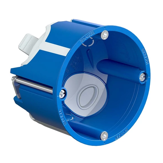 KAISER 68-as hangszigetelő és légtömőr szerelvénydoboz üreges és gipszkarton falazatba, gumimembránnal, mély.: 49mm, csillapítás: 69dB (906903) (9069-03)