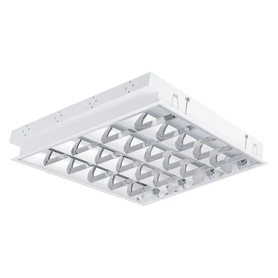 KANLUX REGIS 4LED 418 PT Süllyesztett tükrös lámpatest T8, 4X18W, 625x595x78mm, fehér (22673)