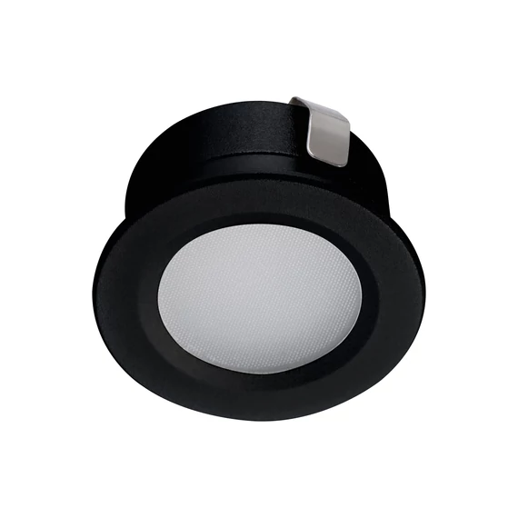 KANLUX IMBER LED CW B Dekorációs LED lámpatest, 12V DC, max 1W, 6500K, 30lm, Ø30mm, IP65, fekete (23525)