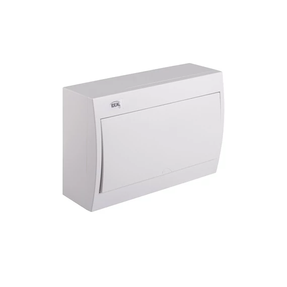 KANLUX KDB-S12P Falon kívüli elosztódoboz, 1x12P, 63A, 230/400V AC, 204x102mm, fehér (23624)