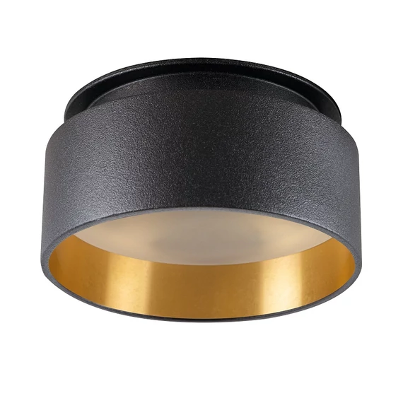 KANLUX GOVIK DSO-B/G Süllyesztett dekorációs keret, Gx5,3/GU10, max 10W, Ø80x60mm, IP20, fekete / arany (29232)