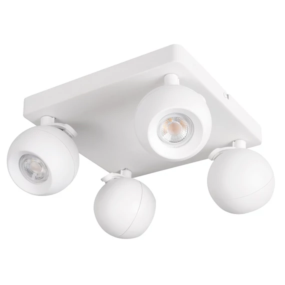 KANLUX GALOBA EL-4O W Fali-mennyezeti lámpatest, GU10, 4 x max 35W, PAR16, 125x240x240mm, fehér (33678)