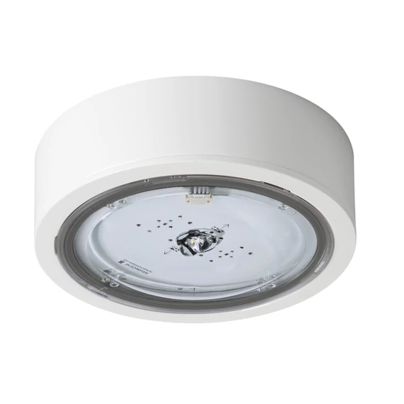 KANLUX ITECH C1 302 STW Vészvilágító LED lámpatest, Ø170x66,5mm, IP65, fehér (33823)