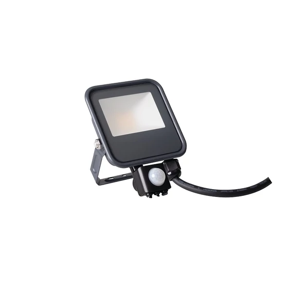 KANLUX IQ-LED FL-10W-NW-SE LED-es reflektor mozgásérzékelővel, 10W, 4000K, 1200lm, 164x135x56mm, IP44, fekete (33885)
