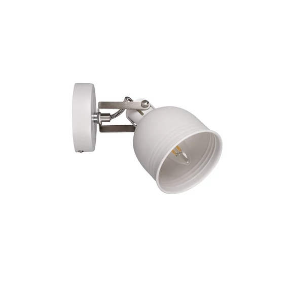 KANLUX DERATO EL-1O W-SR Fali-mennyezeti lámpatest, E14, max 8W, Ø110mm, fehér / ezüst (35641)