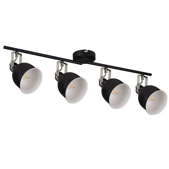 KANLUX DERATO EL-4I B-SR Fali-mennyezeti lámpatest, E14, 4 x max 8W, Ø110mm, 165x110x855mm, fekete / ezüst (35646)