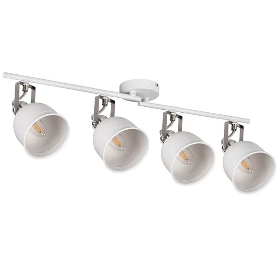 KANLUX DERATO EL-4I W-SR Fali-mennyezeti lámpatest, E14, 4 x max 8W, Ø110mm, 165x110x855mm, fehér / ezüst (35647)
