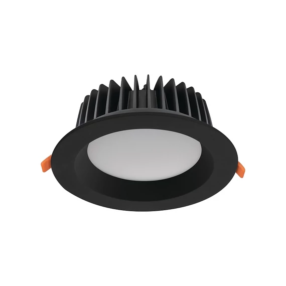 KANLUX TIBERI PRO 20W-940-B Mélysugárzó lámpatest, 20W, 4000K, 1900lm, Ø140x63mm, IP44/20, fekete (35671)