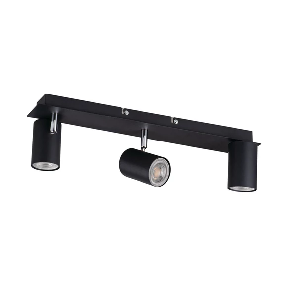 KANLUX EVALO EL-3I B-SR Fali-mennyezeti lámpatest, GU10, 3 x max 10W, PAR16, 450x80x120mm, fekete (35695)