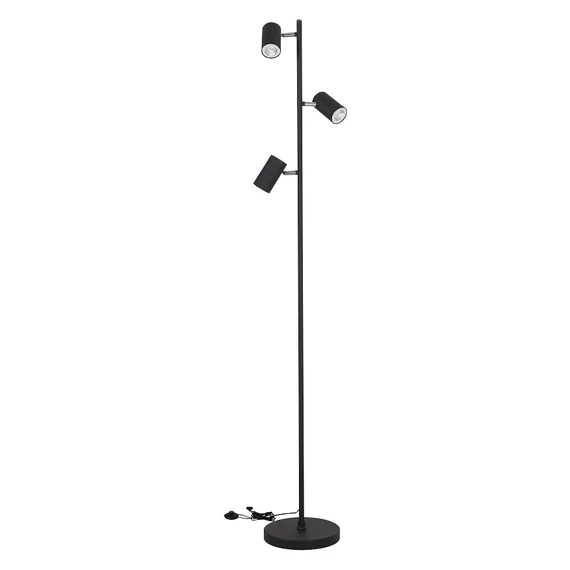 KANLUX EVALO FL 3xGU10 B-SR Állólámpa, Ø230x1540mm, fekete (35788)