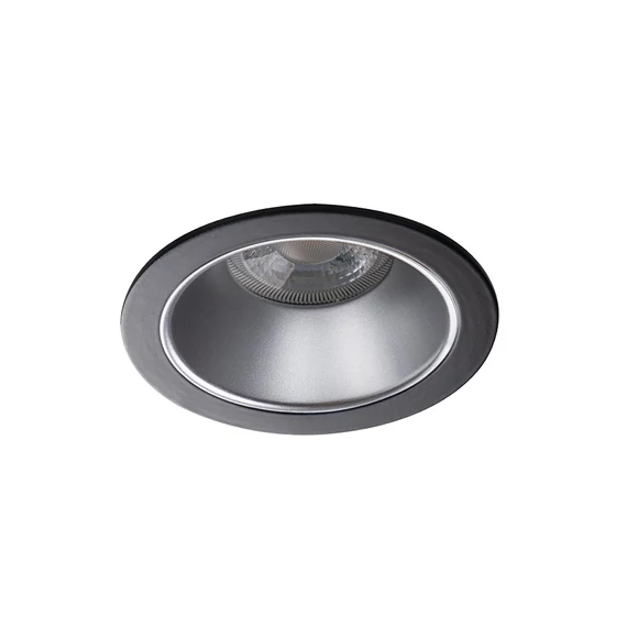 KANLUX GLOZO DSO SR/B Dekorációs keret, Gx5,3/GU10, max 10W, Ø89x48mm, IP20, ezüst / fekete (36225)