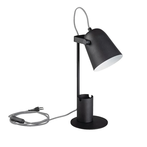 KANLUX RAIBO E27 B Asztali lámpa, E27, max 5W, 150x140mm, fekete (36280)
