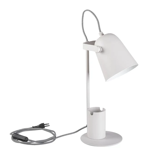 KANLUX RAIBO E27 W Asztali lámpa, E27, max 5W, 150x140mm, fehér (36281)