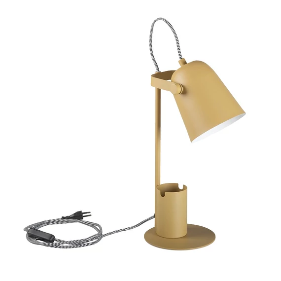 KANLUX RAIBO E27 Y Asztali lámpa, E27, max 5W, 150x140mm, sárga (36283)
