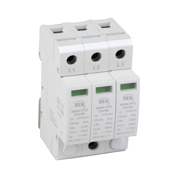 KANLUX KSPD-T1T2 275/150 3P Túlfeszültség korlátozó KSPD, 230V AC, 50Hz (36315)
