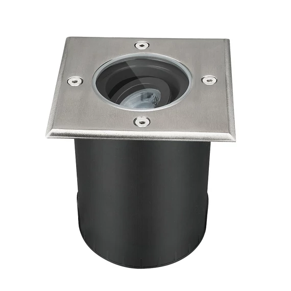 KANLUX BERG AD-7L Járófelületbe süllyesztett lámpatest, szögletes, GU10, max 7W, PAR16, 130x130x164mm, IP67, IK10 (36431)