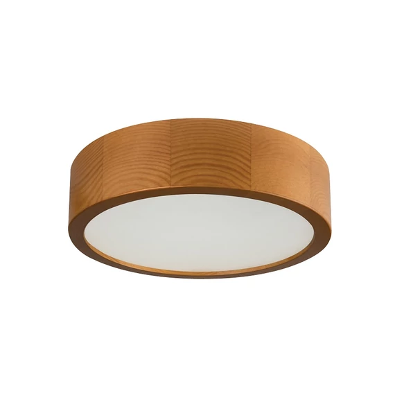 KANLUX JASMIN 270-G/O Mennyezeti lámpa fa kerettel, E27, max 20W, Ø275x77mm, IP20, arany tölgy (36440)