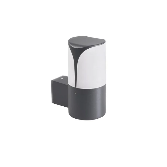 KANLUX PRESO EL 18 GR Kerti fali lámpatest, cserélhető fényforrású, E27, max 10W, 180x90x140mm, IP44, grafit (36543)