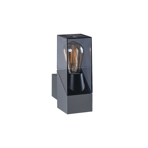 KANLUX LAVEN EL 25 GR Kerti fali lámpatest, cserélhető fényforrású, E27, max 10W, 250x80x135mm, IP44, grafit (36548)