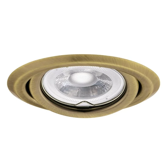 KANLUX ARGUS II CT-2115-BR/M Dekorációs keret, Gx5,3/GU10, max 10W, Ø97x24mm, IP20, matt réz (37158)