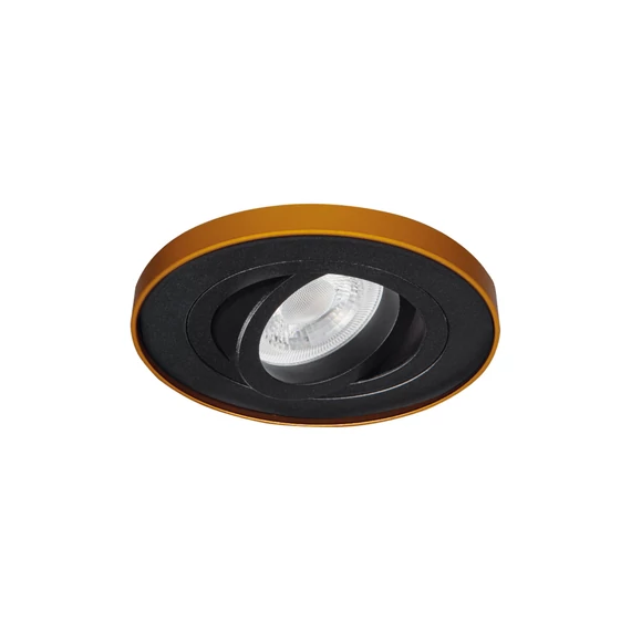 KANLUX TINY BORD DTO-B/G Dekorációs keret, Gx5,3/GU10, max 10W, Ø98x37mm, IP20, fekete / arany (37166)