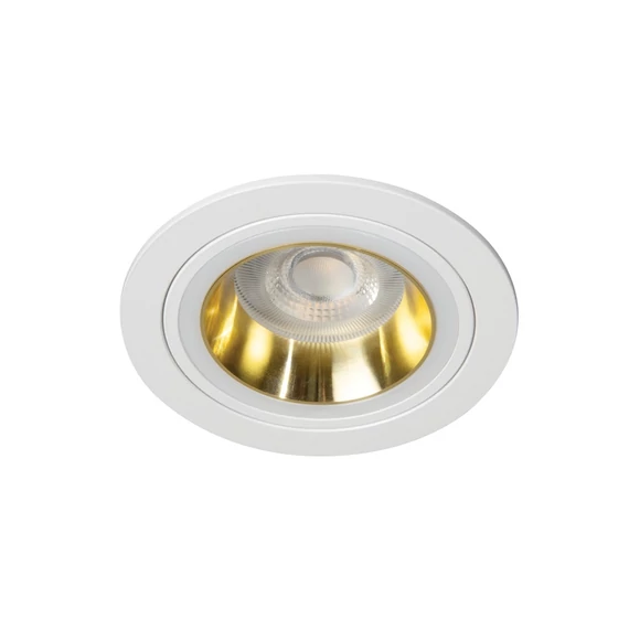 KANLUX FELINE DSO G/W Dekorációs keret, Gx5,3/GU10, max 10W, Ø90x25mm, IP20, arany / fehér (37254)