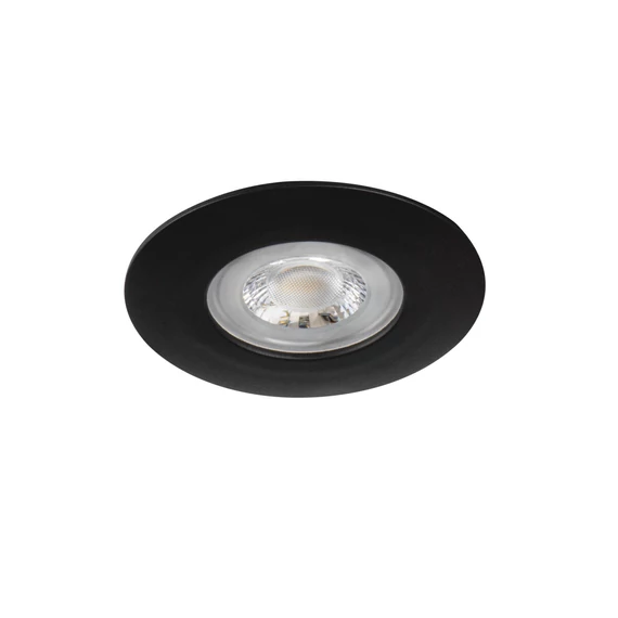 KANLUX FIZU IP44 4,8W NW-B LED lámpatest, 4.8W, 4000K, Ø80x32mm, IP44/20, fekete (38261)