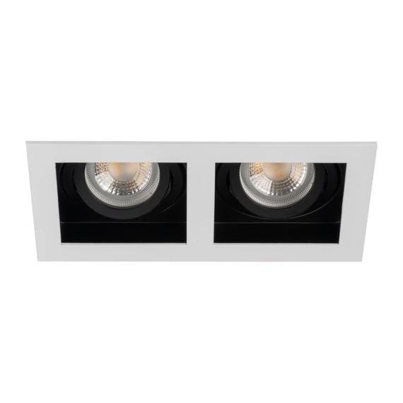 KANLUX ARET 2xDTL B/W Dekorációs keret, Gx5,3/GU10, 2 x max 10W, 185x100x40mm, IP20, fehér / fekete (38366)