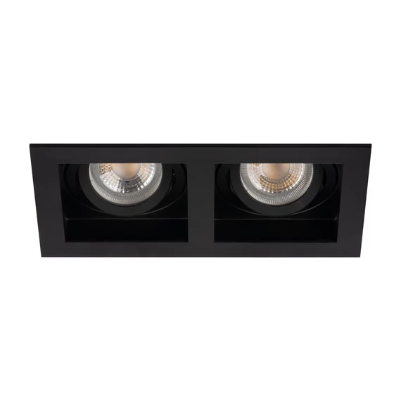 KANLUX ARET 2xDTL B/B Dekorációs keret, Gx5,3/GU10, 2 x max 10W, 185x100x40mm, IP20, fekete (38368)