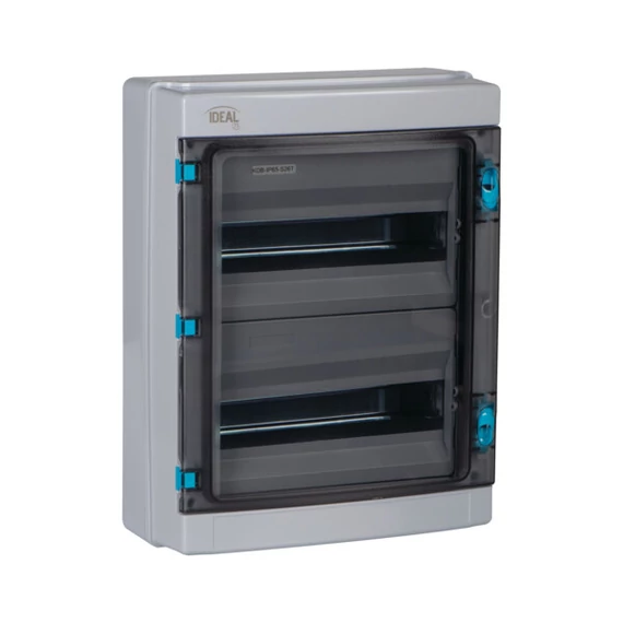 KANLUX KDB-IP65-S26T Falon kívüli elosztódoboz, 2x13P, 1500V AC; 1500V DC, 420x140x323mm, szürke (38454)