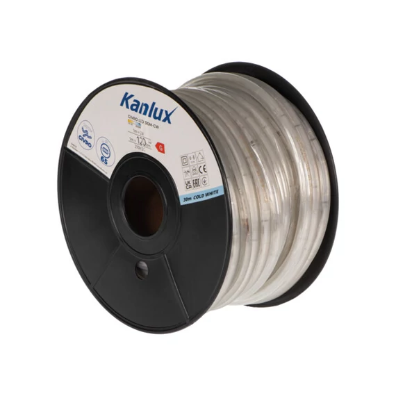 KANLUX GIVRO LED 30M-CW Fényszalag, 210V DC, 1m = 2W, 6500K, 1m = 120lm, IP65, UV álló, Ø13mm, 30m (világító cső) (38579)