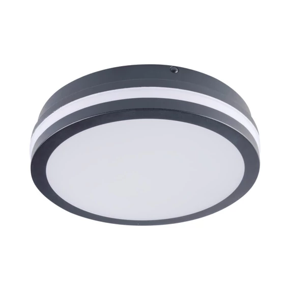 KANLUX BENO 12-18W CCT-O G Mennyezeti LED lámpa, 12/18W, 3000/3500/4000K, max 1610 / 1740 / 1740lm, Ø220x57mm, IP65, grafit (38789)