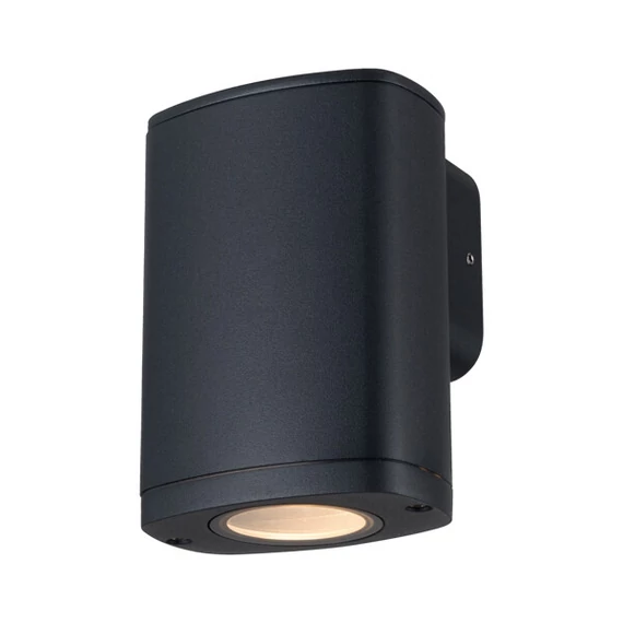 KANLUX ZEVI EL 1GU10 B Homlokzati lámpatest, GU10, max 10W, PAR16, 140x100x100mm, IP54, fekete (38880)