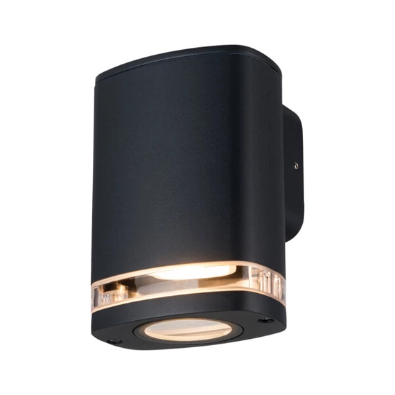 KANLUX ZEVI W EL 1GU10 B Homlokzati lámpatest, GU10, max 10W, PAR16, 140x100x100mm, IP54, fekete (38884)