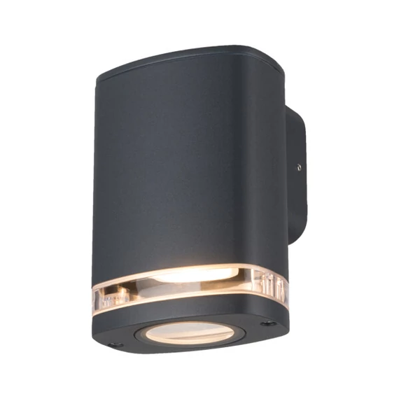 KANLUX ZEVI W EL 1GU10 G Homlokzati lámpatest, GU10, max 10W, PAR16, 140x100x100mm, IP54, szürke (38885)