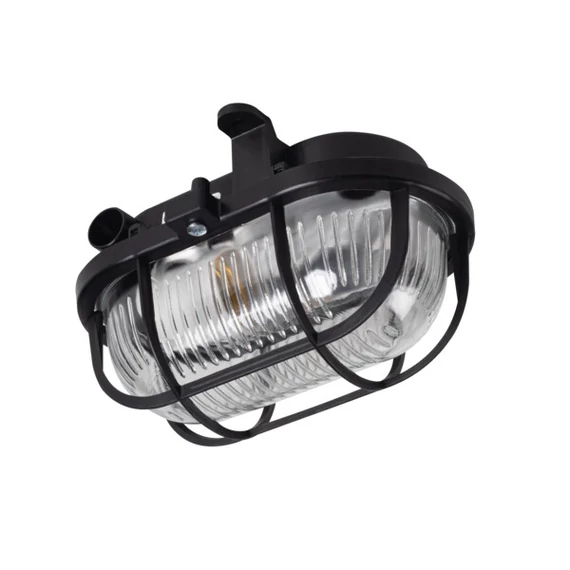 KANLUX MILO 7040T/P-B Oldalfali/mennyezeti hajólámpa, E27, max 25W, IP44, fekete (8092)