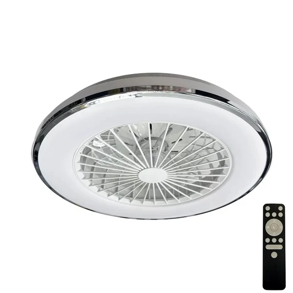 NEDES Dizájn lámpa, LED mennyezeti lámpa OPAL + mennyezeti ventilátor + távvezérlő 48W - LCL6342